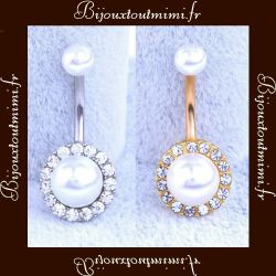 Jolis Piercings de Nombril style Perle & Diamant